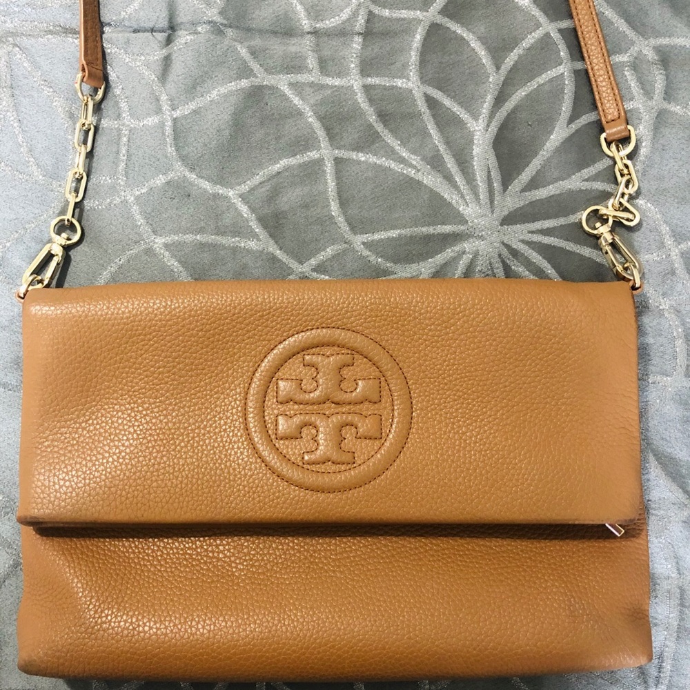 Bombe Fold-Over Clutch Bag, Tiramisu